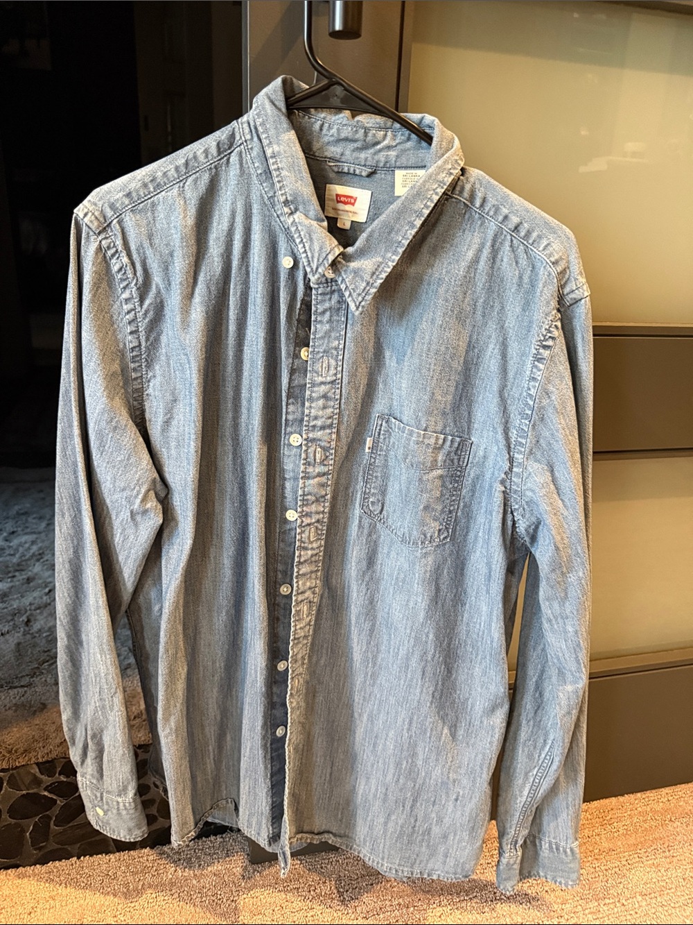 Levi's Light Blue Denim Button-Down Casual Shirt